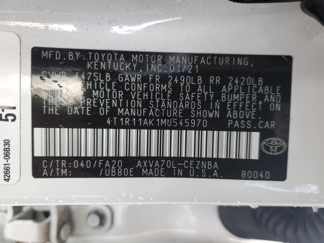 2021 TOYOTA CAMRY LE - 4T1R11AK1MU545970