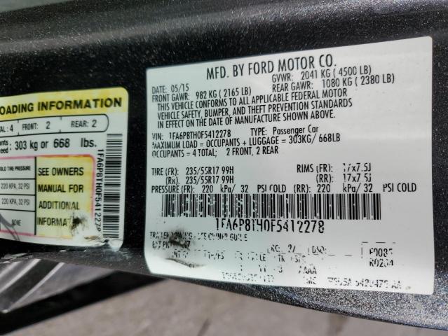 2015 FORD MUSTANG - 1FA6P8TH0F5412278