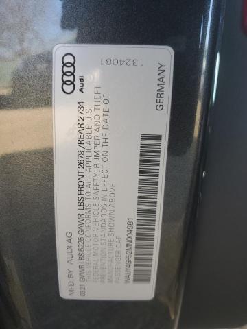 2021 AUDI S5 PRESTIG WAUY4GF52MN004981