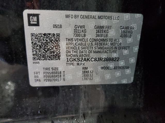 2018 GMC YUKON SLE 1GKS2AKC8JR369822