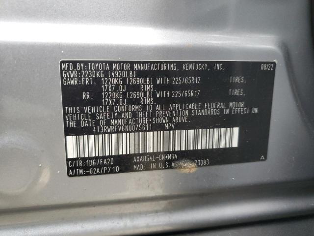 2022 TOYOTA RAV4 XLE - 4T3RWRFV6NU075611