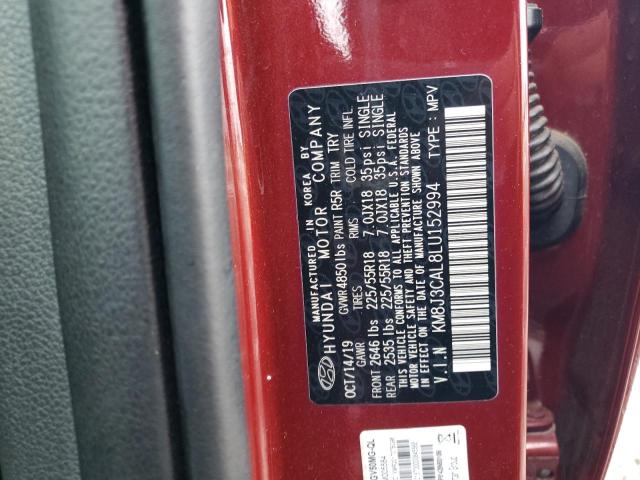 2020 HYUNDAI TUCSON LIM KM8J3CAL8LU152994