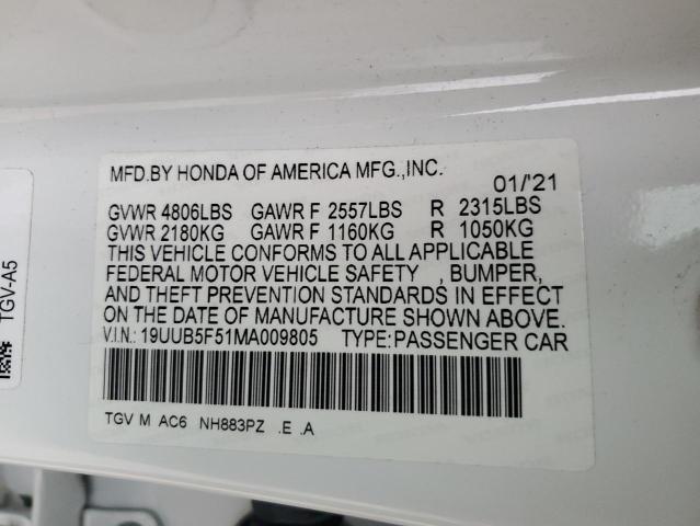 2021 ACURA TLX TECH A - 19UUB5F51MA009805