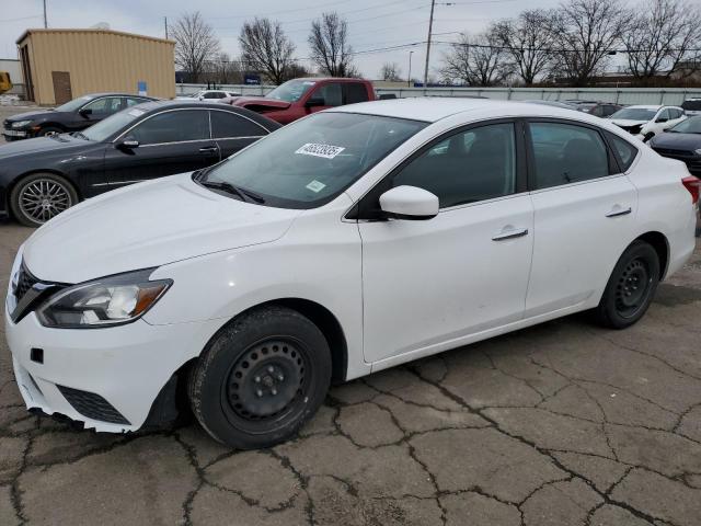 NISSAN SENTRA S 2019 white  gas 3N1AB7AP9KY318245 photo #1