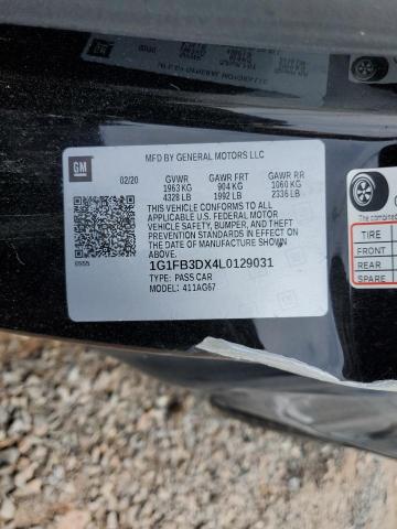 2020 CHEVROLET CAMARO LS - 1G1FB3DX4L0129031