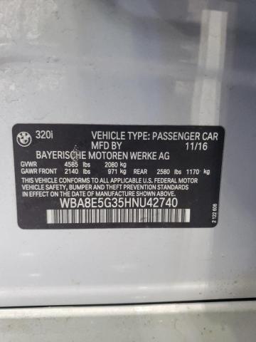 2017 BMW 320 XI - WBA8E5G35HNU42740