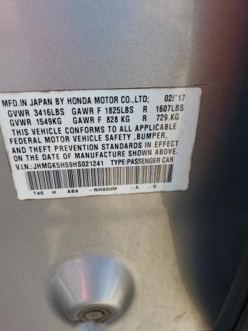 2017 HONDA FIT LX JHMGK5H59HS021241