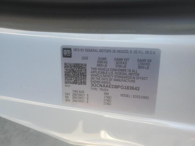 2023 CHEVROLET SILVERADO - 3GCNAAED8PG183643