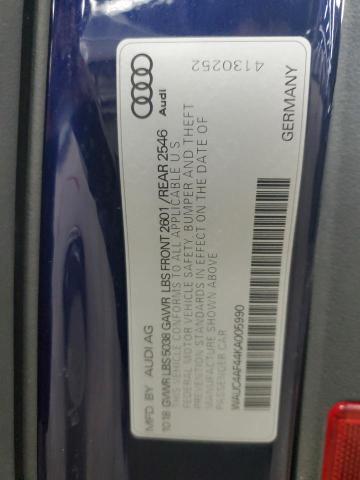2019 AUDI S4 PRESTIG WAUC4AF44KA005990