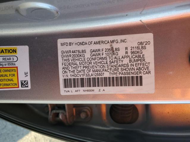 2020 HONDA ACCORD SPO 1HGCV1F32LA125507
