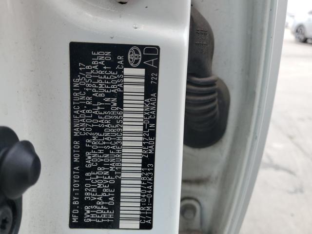2017 TOYOTA COROLLA L - 2T1BURHE3HC925567