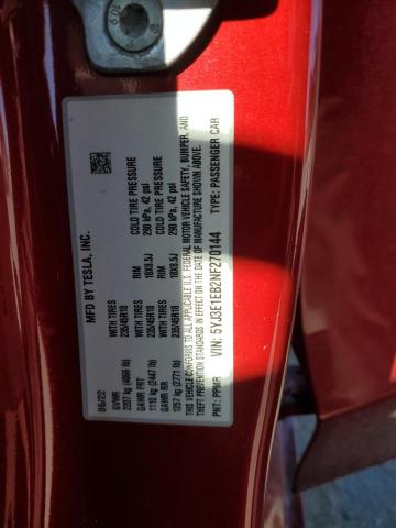 2022 TESLA MODEL 3 - 5YJ3E1EB2NF270144
