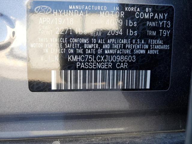 2018 HYUNDAI IONIQ SEL - KMHC75LCXJU098603