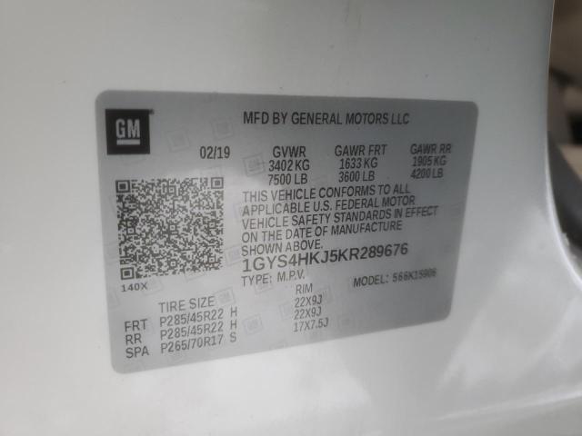 2019 CADILLAC ESCALADE E - 1GYS4HKJ5KR289676