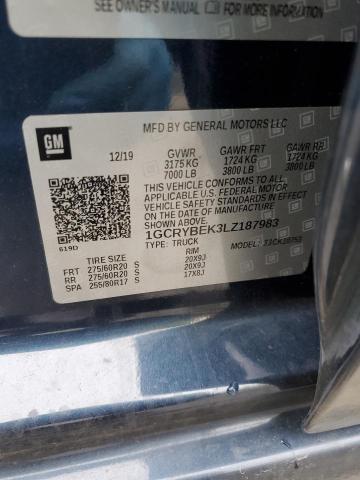 2020 CHEVROLET SILVERADO - 1GCRYBEK3LZ187983