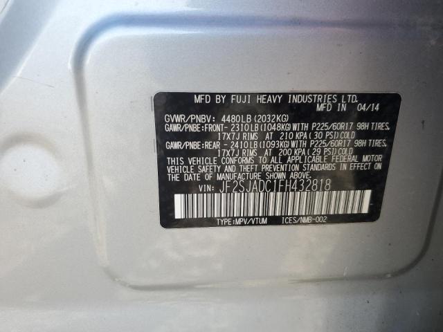 2015 SUBARU FORESTER 2 - JF2SJADC1FH432818