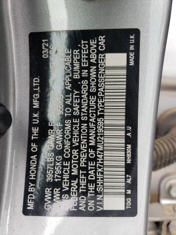 2021 HONDA CIVIC SPOR - SHHFK7H47MU219595