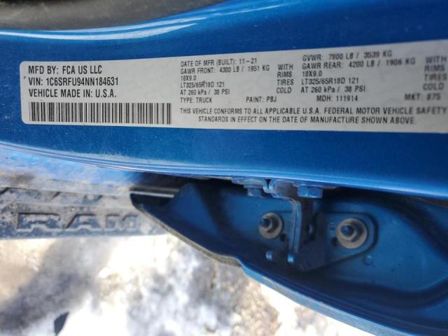 2022 RAM 1500 TRX 1C6SRFU94NN184631