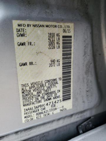 2015 NISSAN ALTIMA 2.5 - 1N4AL3AP9FC471425
