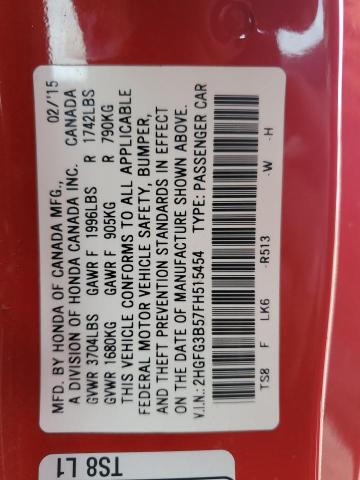 2015 HONDA CIVIC LX - 2HGFG3B57FH515454