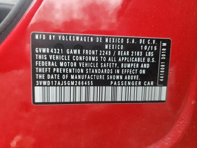 2016 VOLKSWAGEN JETTA SPOR - 3VWD17AJ5GM266455