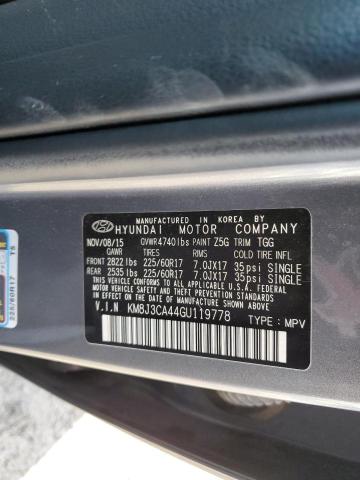 2016 HYUNDAI TUCSON LIM KM8J3CA44GU119778