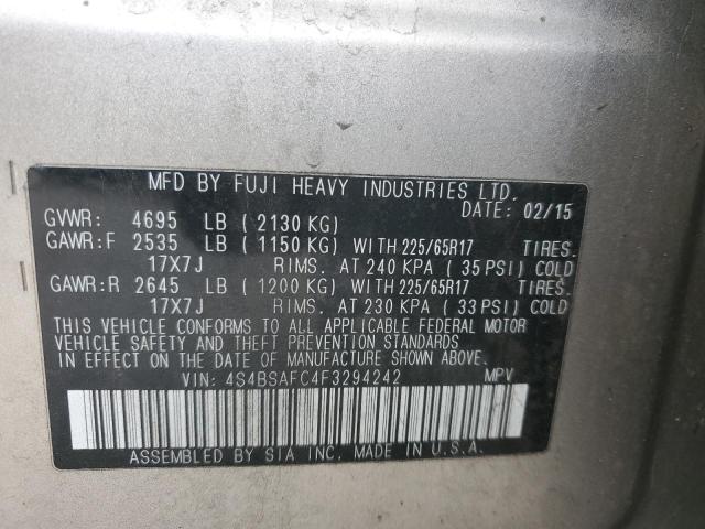 2015 SUBARU OUTBACK 4S4BSAFC4F3294242