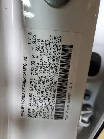 2019 HONDA ACCORD SPO - 1HGCV1F38KA019867