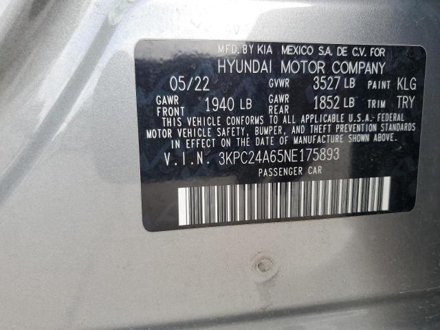 2022 HYUNDAI ACCENT SE - 3KPC24A65NE175893