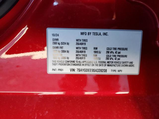 2025 TESLA MODEL Y - 7SAYGDEE9SA339208