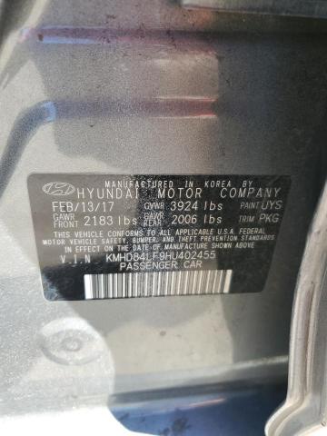 2017 HYUNDAI ELANTRA SE - KMHD84LF9HU402455