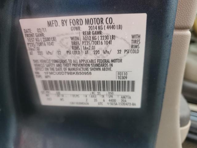 2011 FORD ESCAPE - 1FMCU0D79BKB50958