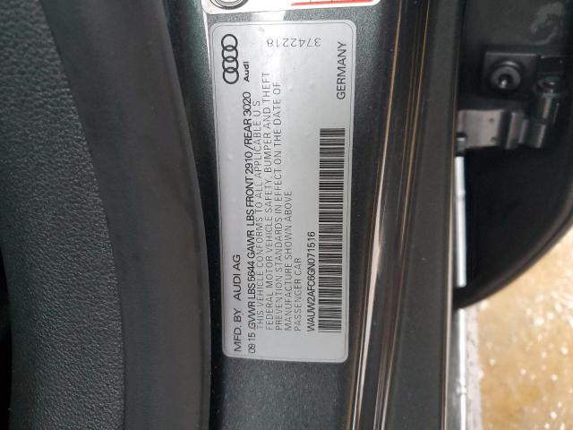 2016 AUDI S7 PRESTIG WAUW2AFC6GN071516