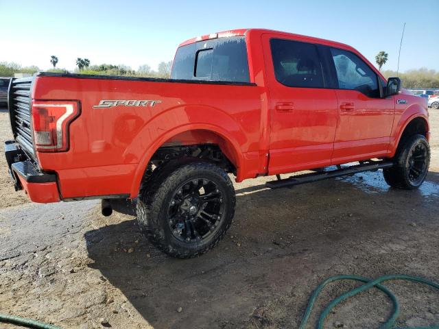 FORD F150 SUPER 2015 red crew pic gas 1FTEW1CG2FKE36669 photo #4