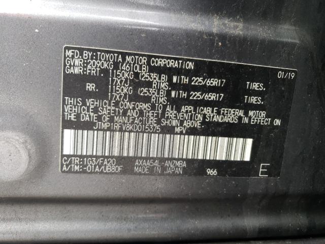 2019 TOYOTA RAV4 XLE - JTMP1RFV8KD015375