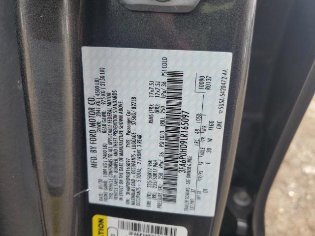 3FA6P0HD9LR165097 2020 FORD FUSION