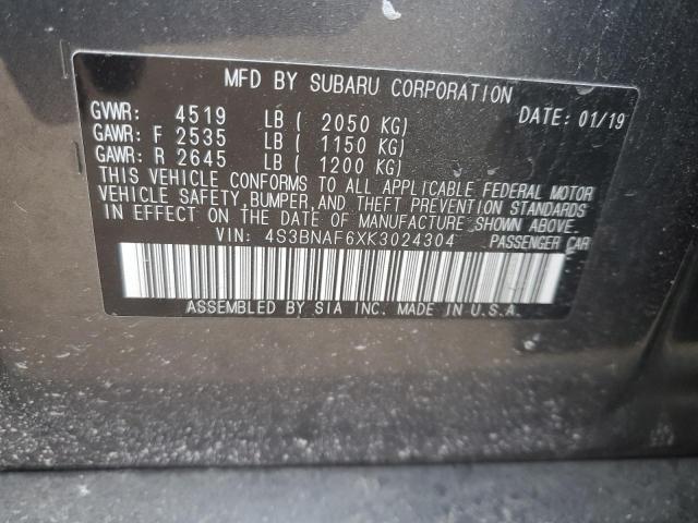 2019 SUBARU LEGACY 2.5 - 4S3BNAF6XK3024304