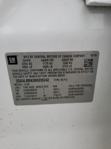 2017 GMC TERRAIN SL - 2GKALMEK0H6205242