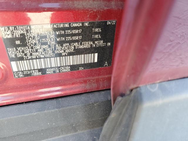 2022 TOYOTA RAV4 LE - 2T3H1RFV7NW199252