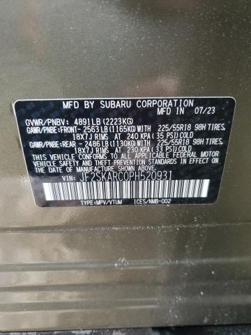 2023 SUBARU FORESTER T JF2SKARC0PH520931