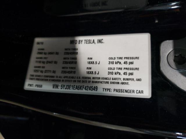 2019 TESLA MODEL 3 - 5YJ3E1EA6KF424549