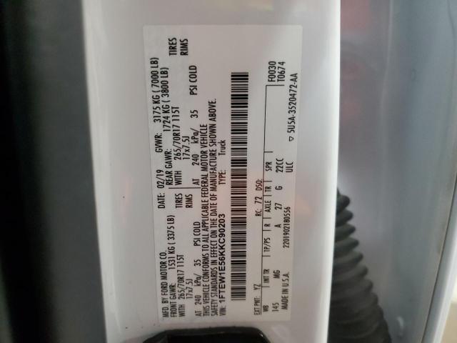 2019 FORD F150 SUPER - 1FTEW1E56KKC90203