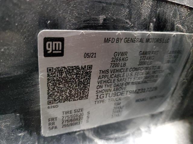 2021 GMC SIERRA K15 - 1GTU9DET9MZ317228