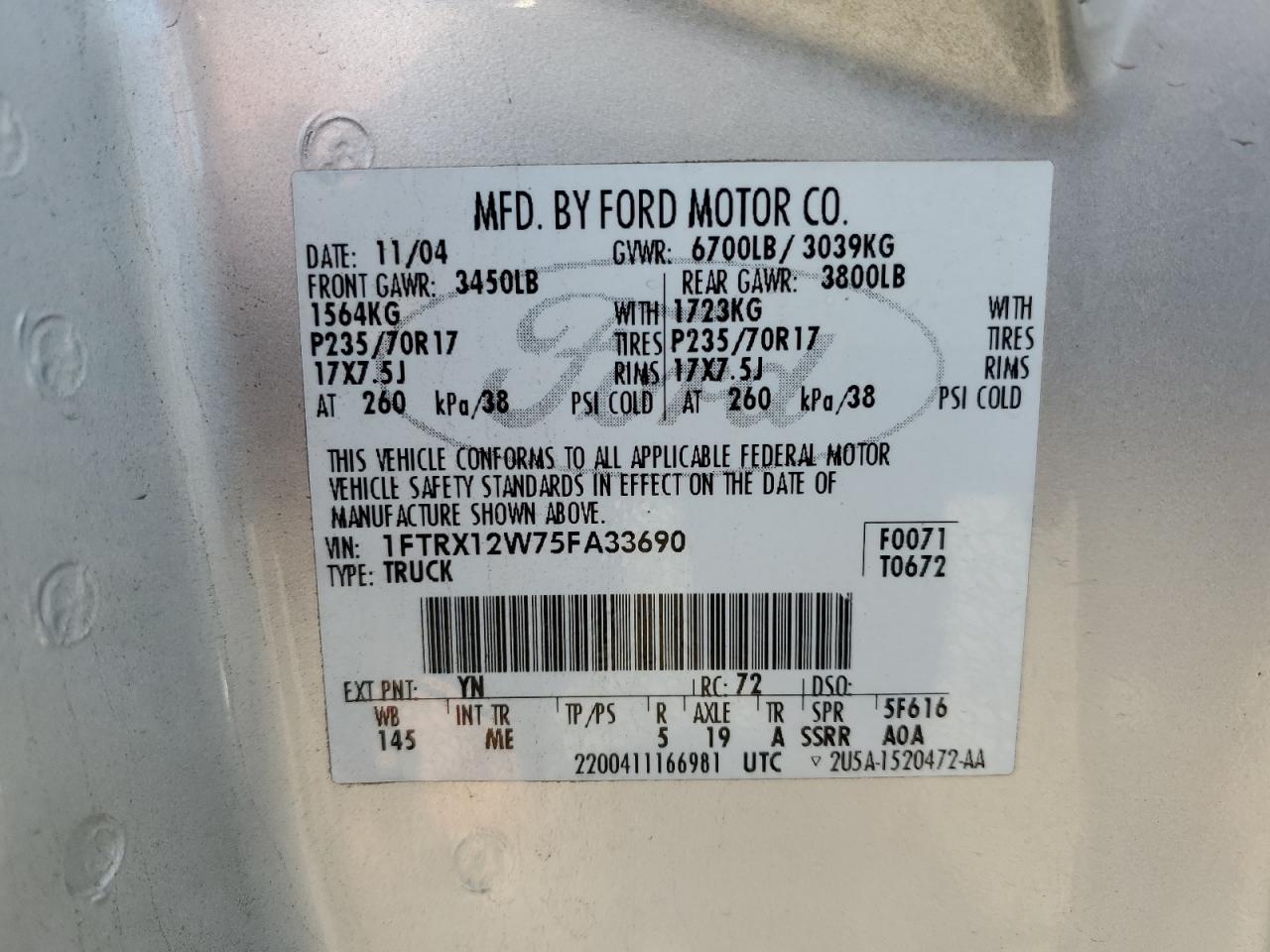 Ford F150 2005