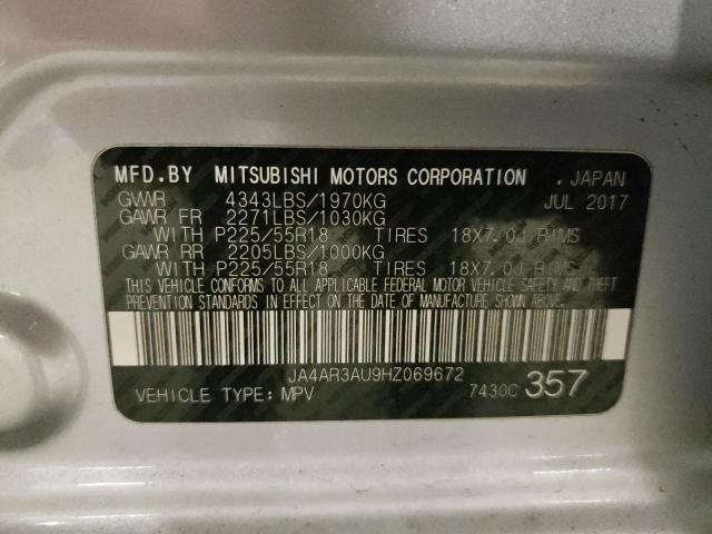2017 MITSUBISHI OUTLANDER - JA4AR3AU9HZ069672