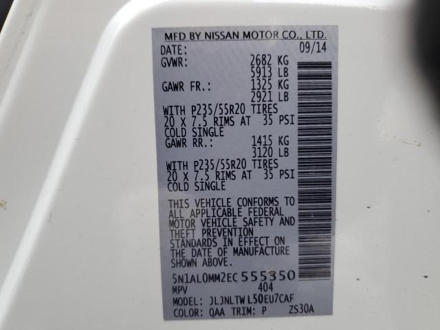 2014 INFINITI QX60 - 5N1AL0MM2EC555350