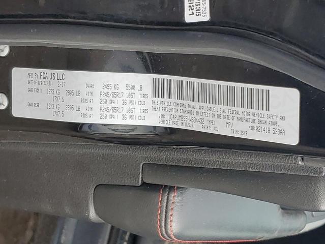 2017 JEEP CHEROKEE T - 1C4PJMBS5HW634432