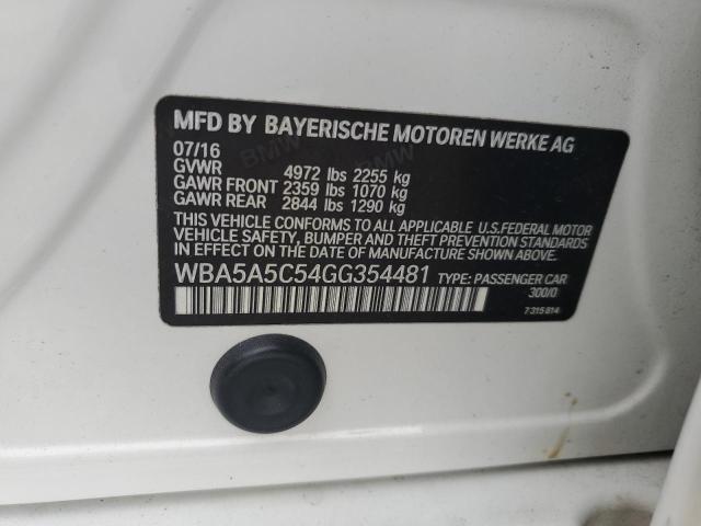 2016 BMW 528 I - WBA5A5C54GG354481