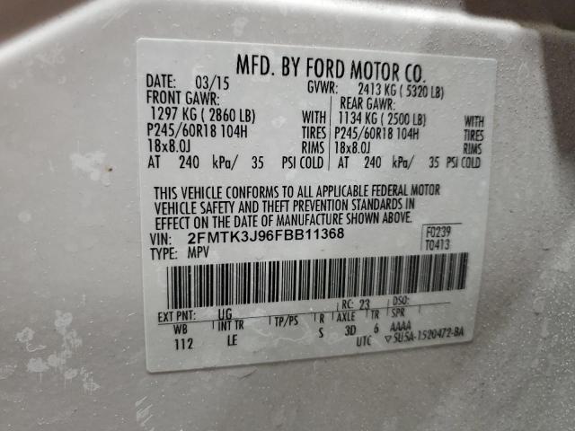 2015 FORD EDGE SEL - 2FMTK3J96FBB11368