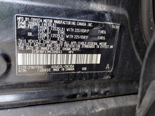 2021 TOYOTA RAV4 LE 2T3H1RFV2MC099043